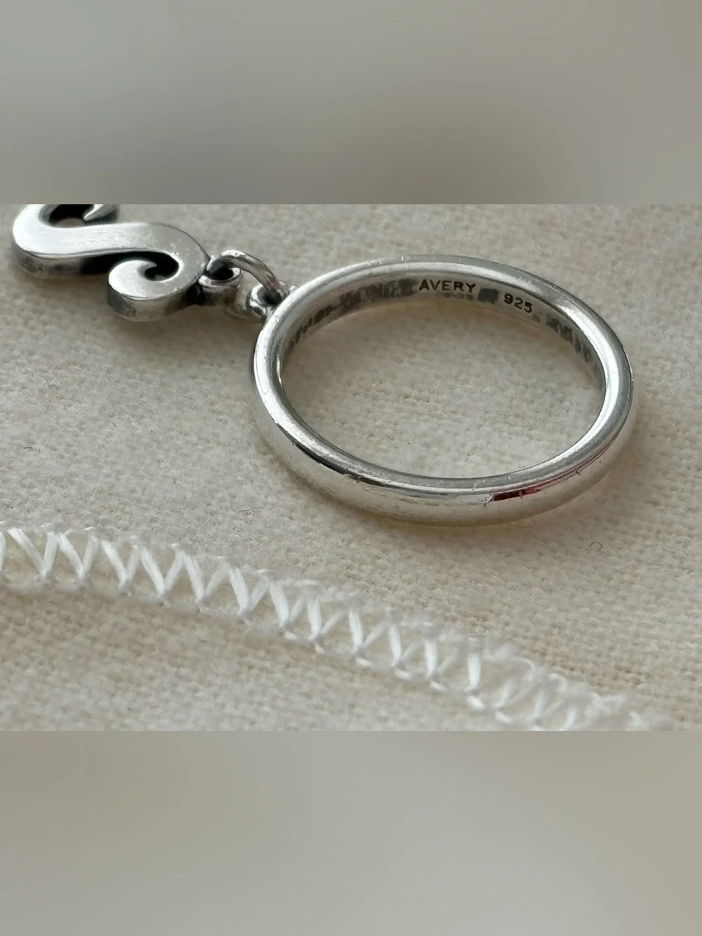 Retired James Avery Sterling Silver Script Letter 